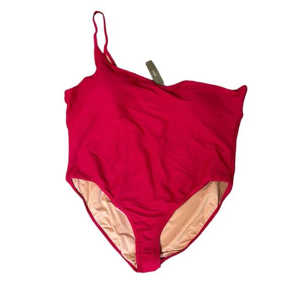 J. Crew Ribbed one-strap one-piece women’s swimsuit size 24 - Picture 2 of 6